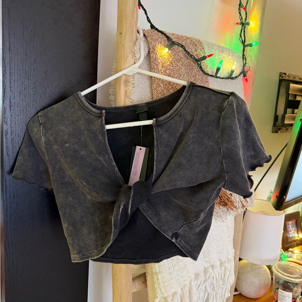 Black crop top